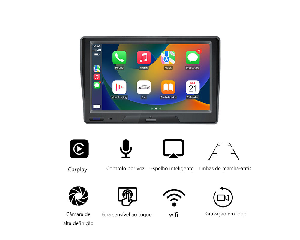 Sistema de Projeção Sem Fio CarPlay para Veículos