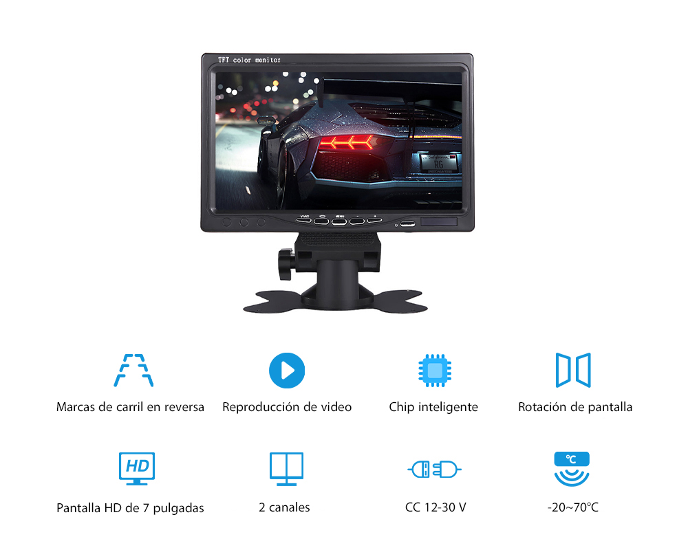 Pantalla de asistencia para marcha atrás de vehículos